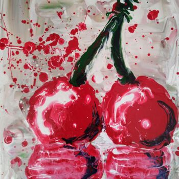 Картина под названием "Cherry time" - Polie Polienko, Подлинное произведение искусства, Акрил