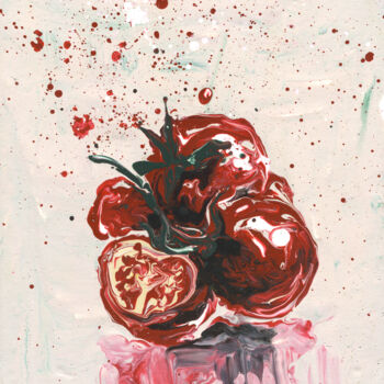 Pittura intitolato "Tomatoes Time" da Polie Polienko, Opera d'arte originale, Acrilico