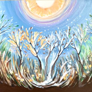 Pintura titulada "Four seasons - Wint…" por Polina Gerdjikova (POLINA), Obra de arte original, Acrílico Montado en Bastidor…