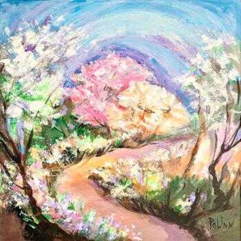 제목이 "Spring magic"인 미술작품 Polina Gerdjikova (POLINA)로, 원작, 아크릴 나무 들것 프레임에 장착됨