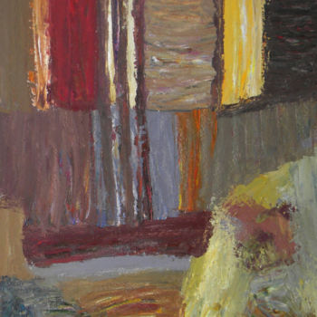 Pintura intitulada "Ivening interior" por Polina Goretskaya, Obras de arte originais, Óleo