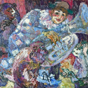 Картина под названием "Hear Nothing See No…" - Polina Goretskaya, Подлинное произведение искусства, Масло Установлен на Дере…