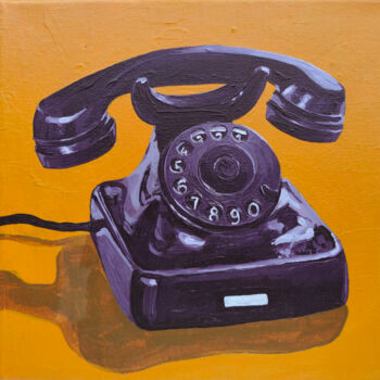 Pintura titulada "Dialing back in time" por Polina Guseva, Obra de arte original, Acrílico