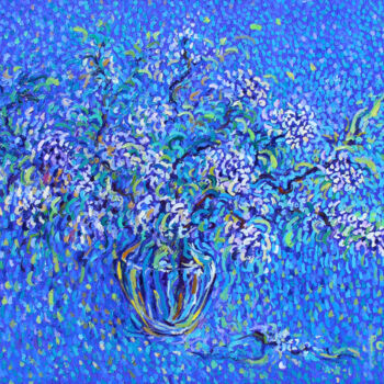 Картина под названием "la primavera la pera" - Polina Ogiy, Подлинное произведение искусства, Масло