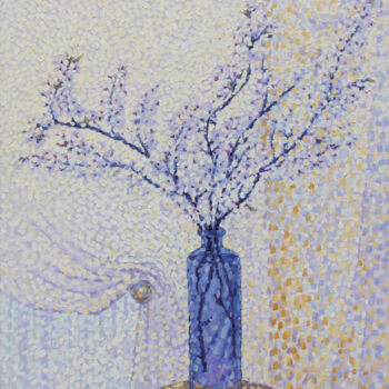 Peinture intitulée "PRIMAVERA almonds" par Polina Ogiy, Œuvre d'art originale, Huile