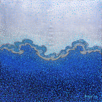 Pittura intitolato "le onda" da Polina Ogiy, Opera d'arte originale, Olio