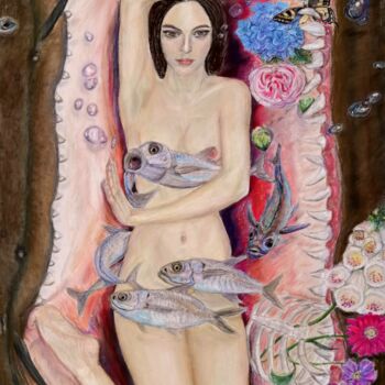 Painting titled "Claustrophobia" by Polina Olekhnovich, Original Artwork, Pastel