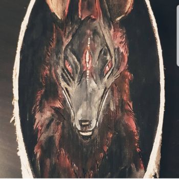 Design titled "Огненный волк" by Polina Rai, Original Artwork, Accessories