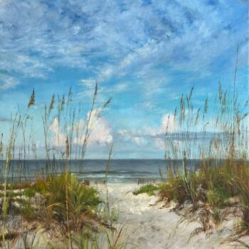 Картина под названием "Песчаный берег/Sand…" - Полина Середа, Подлинное произведение искусства, Масло