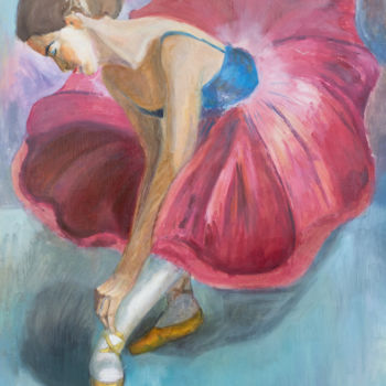 Painting titled "Ballerina" by Polina Mukorina, Original Artwork, Oil
