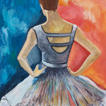 Pintura intitulada "Ballet colors" por Polina Mukorina, Obras de arte originais, Guache