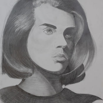 Drawing titled "Anna" by Polina Mukorina, Original Artwork, Pencil