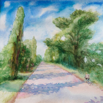 Pintura intitulada ""In the way"" por Ekaterina Kosiak, Obras de arte originais, Aquarela