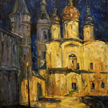 Peinture intitulée "Тобольск. Вечер" par Polina Zaremba, Œuvre d'art originale, Huile