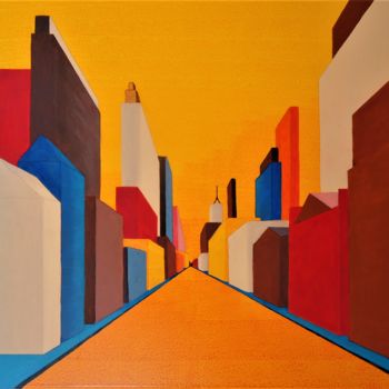 Painting titled "PERSPECTVILLE" by Polo'S Paintings, Original Artwork, Acrylic