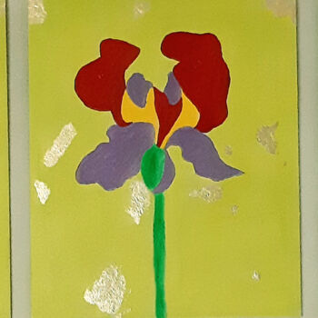제목이 "Irises flowers"인 미술작품 Poly로, 원작, 아크릴