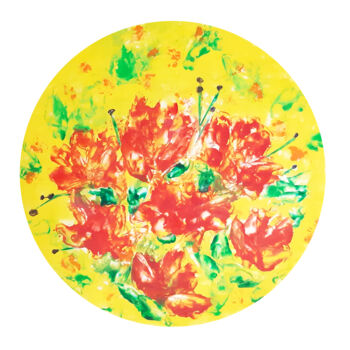 绘画 标题为“Bouquet of flowers…” 由Poly, 原创艺术品, 蜡 安装在木板上