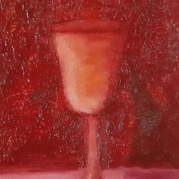 Schilderij getiteld "Glass of Passion (o…" door Poly, Origineel Kunstwerk, Olie Gemonteerd op Karton