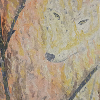 Pittura intitolato "Forest fire (social…" da Poly, Opera d'arte originale, Olio Montato su Pannello di legno