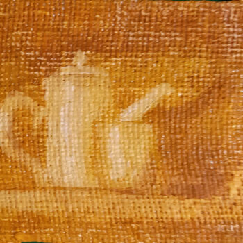 Картина под названием "Tea drinking (old s…" - Poly, Подлинное произведение искусства, Масло Установлен на картон