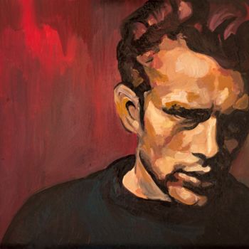 Painting titled "EDEN (JAMES DEAN) –…" by Sara Ponziano, Original Artwork, Oil