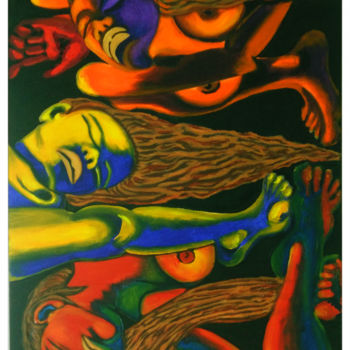 Painting titled "The Final Celebrati…" by Poonam Tiwari, Original Artwork, Acrylic