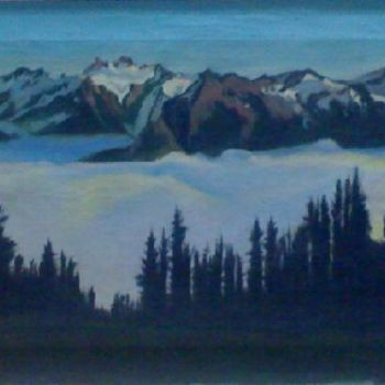 Painting titled "land scape" by Poonam Saxena, Original Artwork