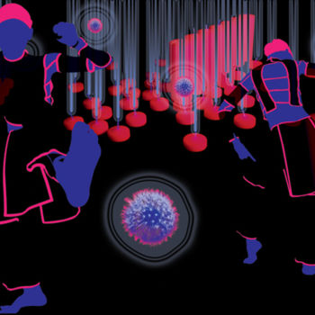 Digitale Kunst mit dem Titel "Pink Sabbath" von Pootshee, Original-Kunstwerk, Digitale Malerei