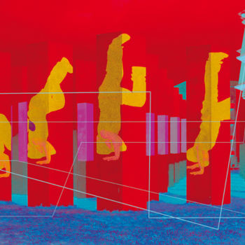 Digitale Kunst mit dem Titel "Megalith dance" von Pootshee, Original-Kunstwerk, Fotomontage