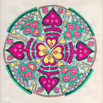 Σχέδιο με τίτλο "mandala-02" από Pootshee, Αυθεντικά έργα τέχνης, Στυλό
