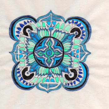 Σχέδιο με τίτλο "mandala-09" από Pootshee, Αυθεντικά έργα τέχνης, Στυλό