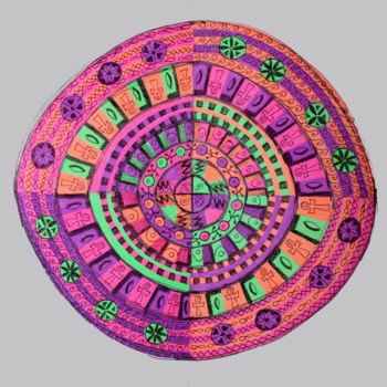 「mandala-11」というタイトルの描画 Pootsheeによって, オリジナルのアートワーク, ボールペン