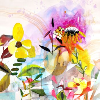 Peinture intitulée "Bloom 1" par Poonam Choudhary, Œuvre d'art originale, Acrylique