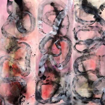 Картина под названием "I believe in pink" - Poonam Choudhary, Подлинное произведение искусства, Акрил