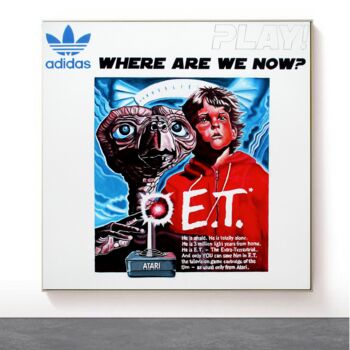 Ζωγραφική με τίτλο "Where are we now?" από Pop Art By Super Pop Boy, Αυθεντικά έργα τέχνης, Ακρυλικό