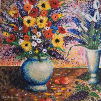 Pittura intitolato "Blooming explosion.…" da Isabelle Pop, Opera d'arte originale, Acrilico