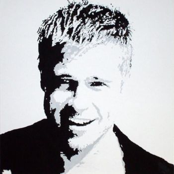 Peinture intitulée "Brad Pitt" par Günther Roth, Œuvre d'art originale