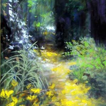 Pittura intitolato "The garden Path" da Jill Van Hoorn, Opera d'arte originale