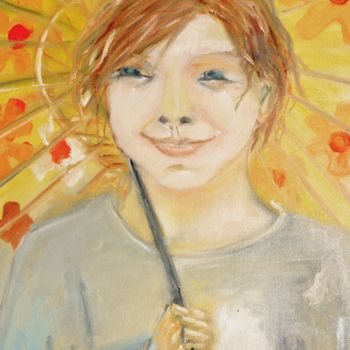 Painting titled "Confident Smile" by Evelina, Original Artwork, Oil