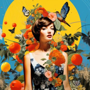 Digital Arts titled "GARDEN OF EDEN 3" by Poptonicart, Original Artwork, Digital Collage