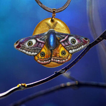 Design titled "Saturnia pyri с Лаб…" by Poreart, Original Artwork, Jewelry