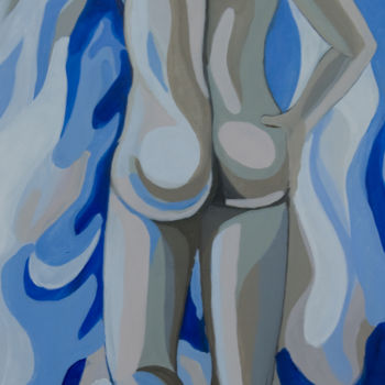 Pintura titulada "mujer-azul-ii.jpg" por Portalo, Obra de arte original, Acrílico