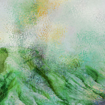 Digitale Kunst mit dem Titel "Berge im Hintergrun…" von Sigrid Gombert, Original-Kunstwerk, Digitale Malerei