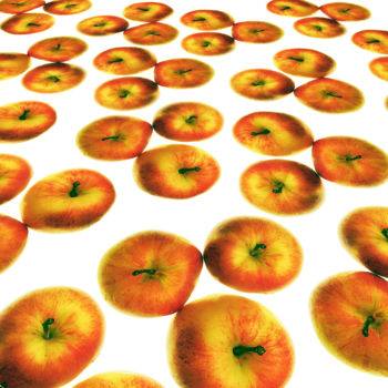 Digitale Kunst mit dem Titel "Apfel infinty" von Sigrid Gombert, Original-Kunstwerk, Digitale Malerei