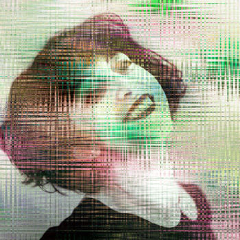 Digitale Kunst mit dem Titel "Eine Frau versteckt…" von Sigrid Gombert, Original-Kunstwerk, Digitale Malerei