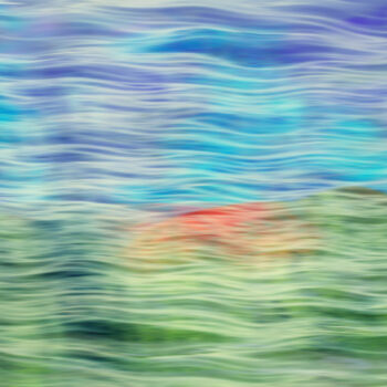 Digital Arts titled "Landschaft vom Wind…" by Sigrid Gombert, Original Artwork, Digital Painting