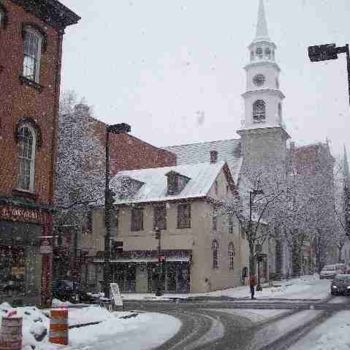 Photography titled "Winter on Church St…" by Susan Ledford, Original Artwork