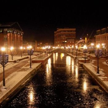 Photographie intitulée "Snowy Carroll Creek…" par Susan Ledford, Œuvre d'art originale