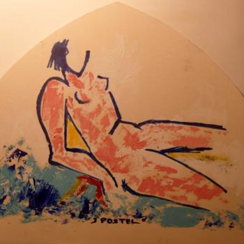 Malerei mit dem Titel "TABLEAUX 045" von Josette Postel, Original-Kunstwerk
