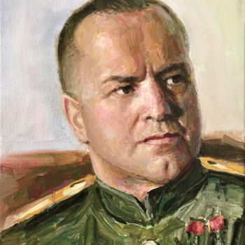 Painting titled "Marshal George Kons…" by Andrey Potapov, Original Artwork, Oil